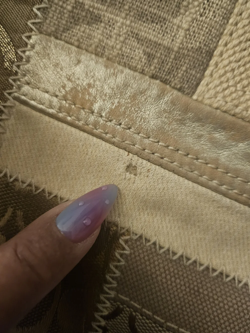 Y2K 90's Coach Patchwork Hobo Bag in Taupe Brown